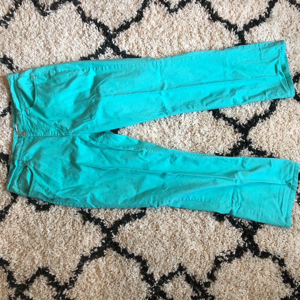 Jaclyn Smith Turquoise Pants